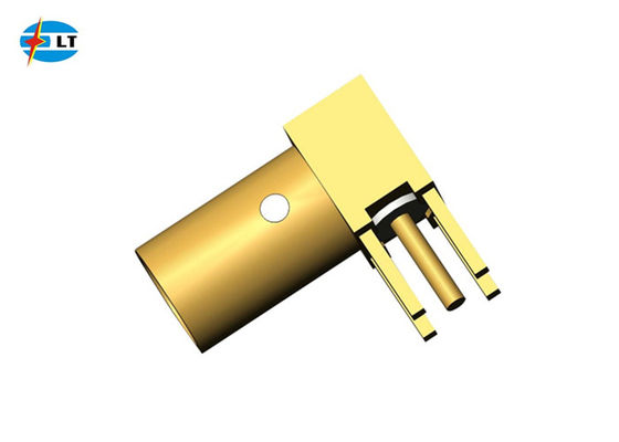 Solder Attachment RA SMP Limited Detent PCB Male Connector Surface Mount