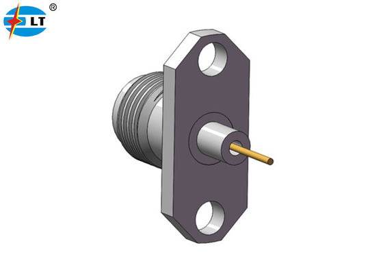 2.4mm Flange Mount Connector Female Solder Attachment 2 Hole