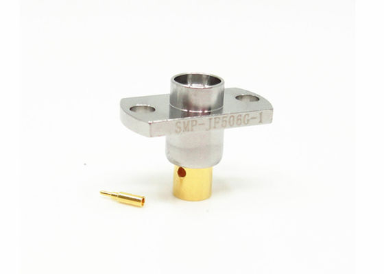 SMP Straight 2 Holes Flange Mount Male RF Cable Connector for CXN3506