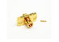 Gold Plated 2 Holes SMP RF Connector Flange Mount Connector For CXN3506 Cable