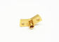 2 Hole Male Coaxial SSMP Connector Flange Mount Gold Plated Brass
