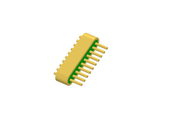 10 Pin Hermetic DC Multi Pin Header Gold Wire Bonding Surface With Straight Cut Tip