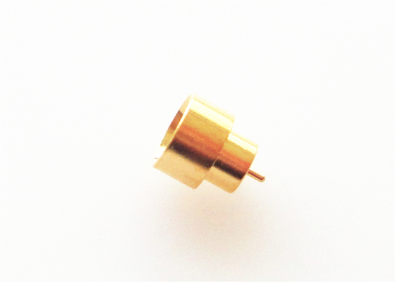 Hermetic Male SMP RF Connector Limited Detent Straight Line Termination