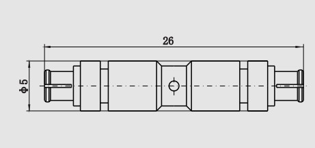 Brass RF Adapter Connector Straight SMP Female to Female with φ5