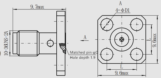 50Ohm Brass SSMA SMA RF Connector Passivated Plating