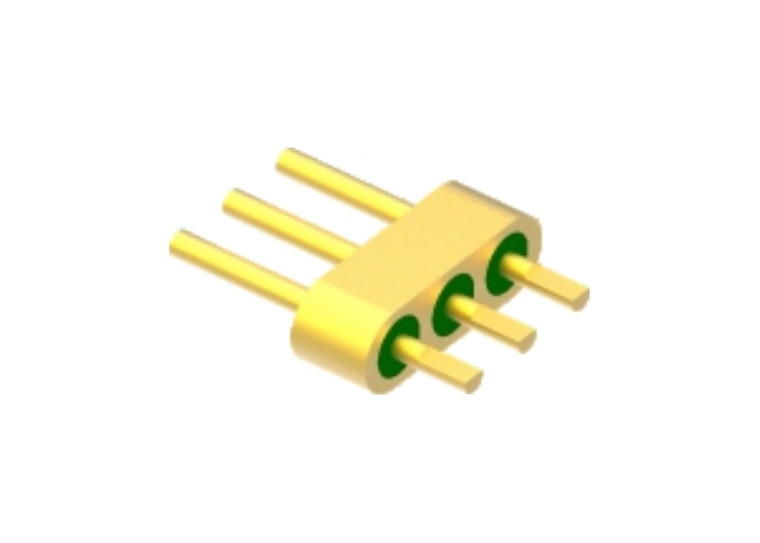 3-Pin Hermetic Header Connector with Gold Plated Kovar Alloy