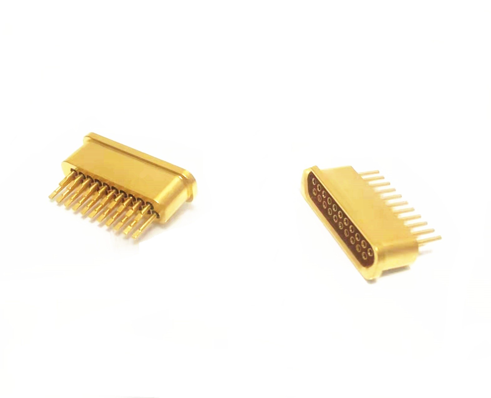 J30JM Hermetic D-sub Socket Connector - Gold Plated 21-Pin