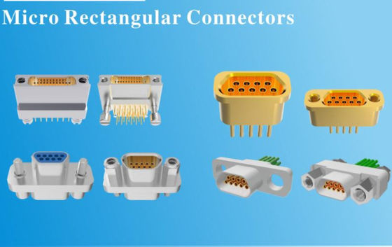 Male Plug Micro D Solder Contact Connectors with 9,15, 21, 25, 31, 37, 51, 66, 74,100 Contacts