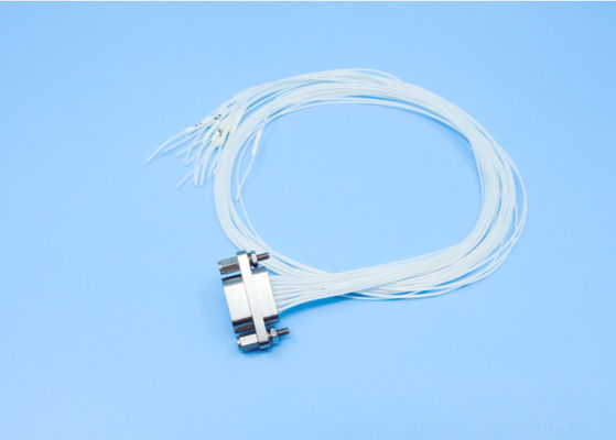 Operating Temp -55C- +125C Aluminum Alloy Micro D Connector Female Receptacle With Mating Cable White Wire 0.1mm2-0.15mm2
