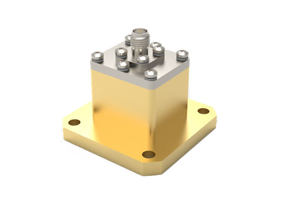 8.2GHz~12.5GHz WR90 To SMA Female End Launch Waveguide To Coax Adapter SMA/BJ100-KFE2