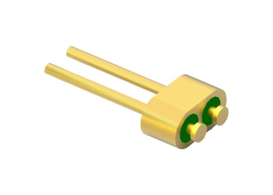2-Pin Nail Head Glass To Metal Hermetic Seal Header With Gold Wire Bonding Surface MC-628-JH