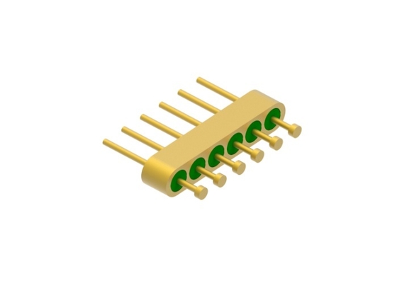 6-Pin Diameter 0.6mm Nail Head Glass To Metal Hermetic Seal Header With Gold Wire Bonding Surface MC-1124-JH
