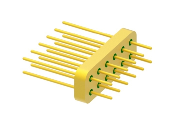 12-Pin  2-Row Hermetic Electrical Connectors Small Size Gold Wire Bonding MC-2188