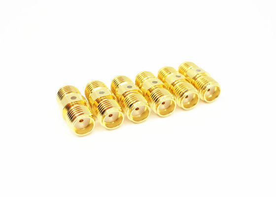Gold Plated Brass RF Adapter SMA Straight 50Ohm Female to Female