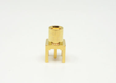PCB Panel Mount Crimp MCX RF Connector 500 Cycles Durability CE Compliant