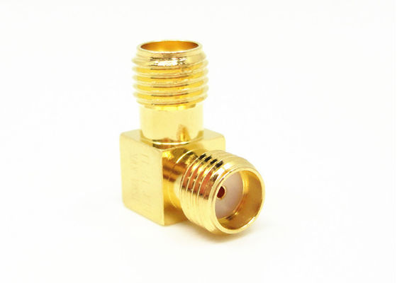 SMA Female To SMA Female Right Angle(RA) 50Ω RF Coaxial Adapter