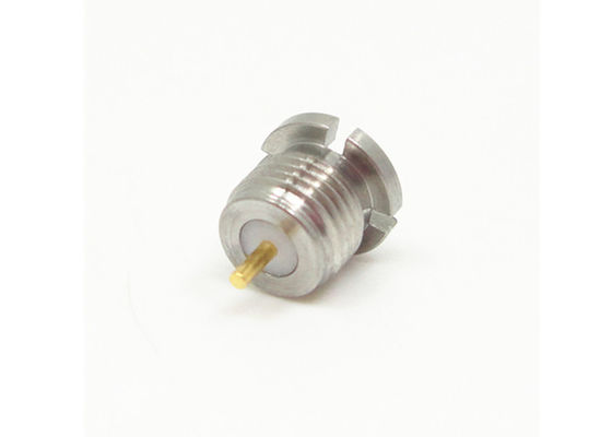 Stainless Steel SMP Male Connector Thread-In Mount Straight Terminal RF Connector