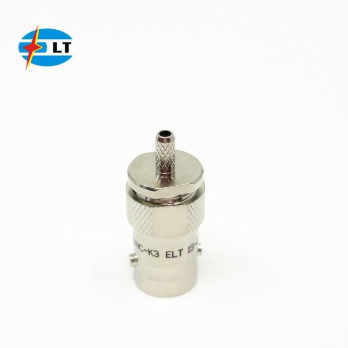 Nickel Plated Coax BNC Connectors Straight Crimp Miniature Quick RF