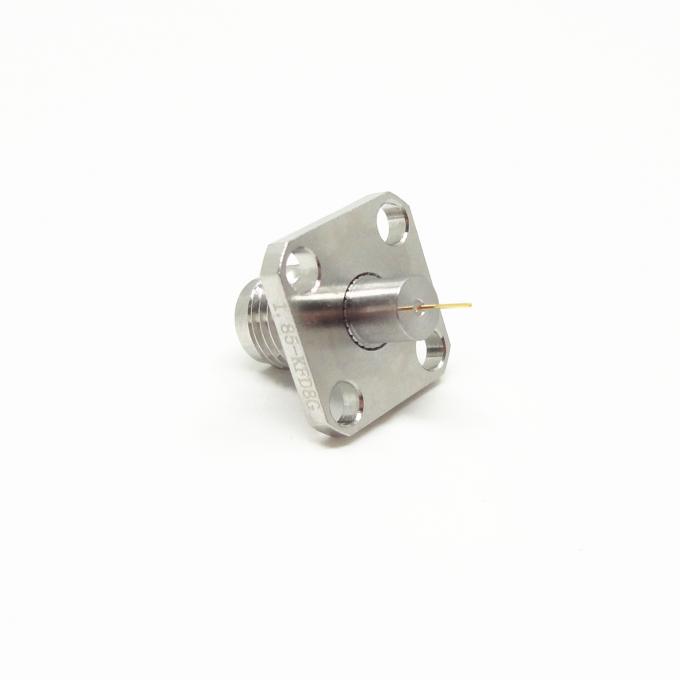 Stainless Steel 1.85 Mm Female RF Connector Straight