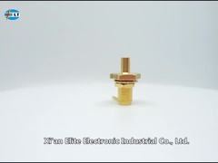 High Reliable Female Bulkhead RF SMA Cable Connector Gold Plated For 086 Cable